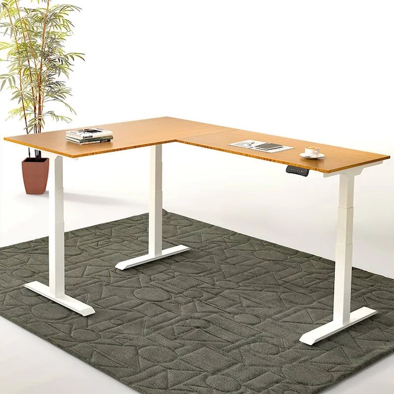 l Shaped Office Desk, White l Shaped Office Desk FlexiSpot